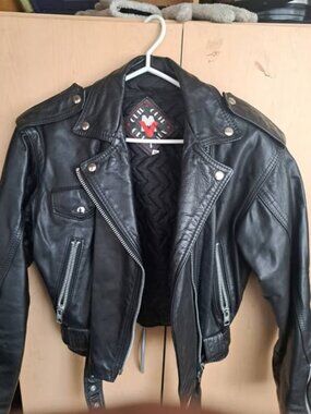 ladies biker leather jacket